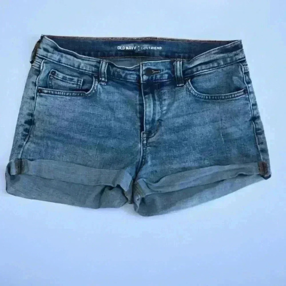 Women’s Old Navy Boyfriend Cuffed Shorts Medium Acid Wash Size 8 - Picture 1 of 8